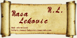 Maša Leković vizit kartica